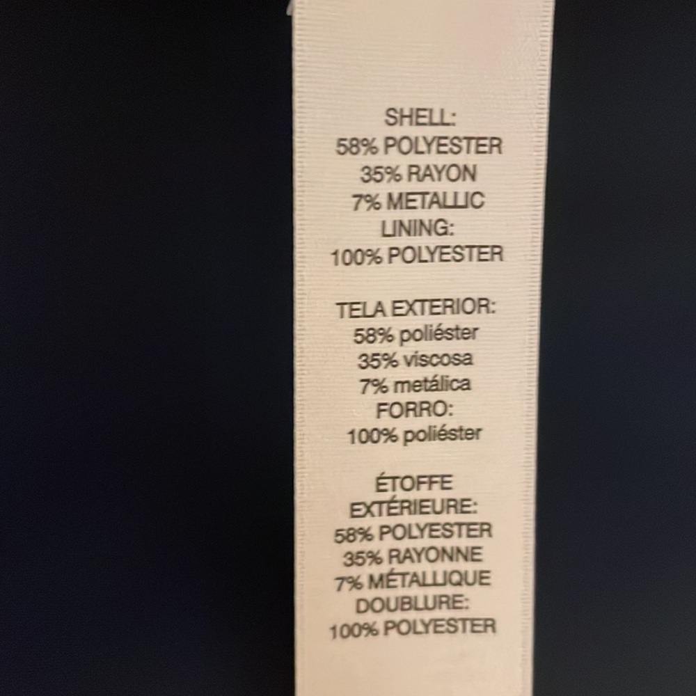 Chico’s Chevron Jacket in dark blue and silver (size 2) - Picture 8 of 9